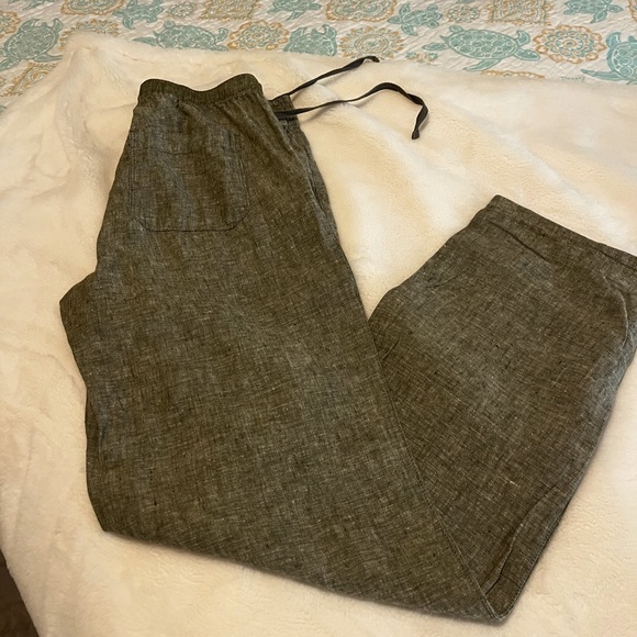 Kenar 100% linen flare drawstring pants - Picture 2 of 10